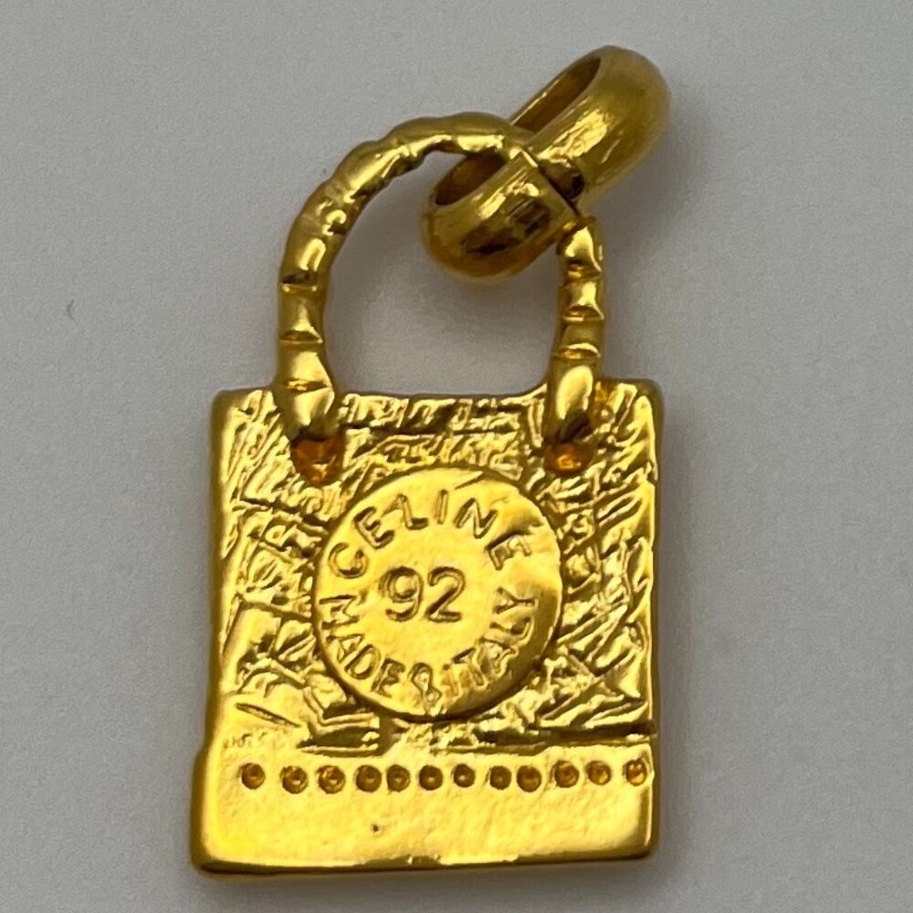 Pre-loved Vintage Celine Gold Tone Pendant